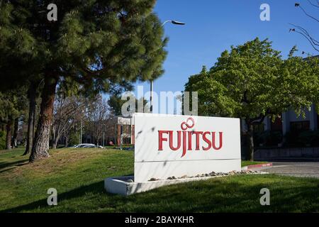 Fujitsu Laboratories of America nella Silicon Valley, California. Fujitsu Ltd. È una società giapponese di apparecchiature e servizi informatici. Foto Stock