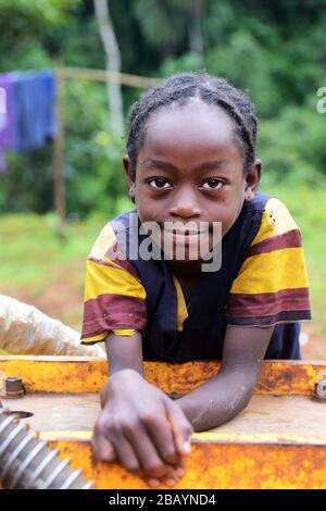 Ritratto di una ragazza etiope. Foto Stock