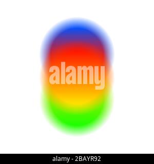 Sfocature spot alla moda, design eccezionale per qualsiasi scopo. Elemento di colore liquido. Cornice astratta. Poster futuristico al neon. Colore gradiente chiaro e morbido. Illustrazione Vettoriale