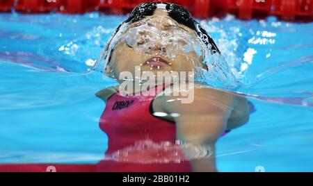 Daniela Gimenez in Argentina durante le manche 50m freestyle S9 delle donne al Centro Aquatics nel Parco Olimpico di Londra. Foto Stock