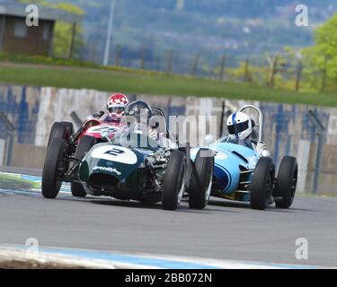 Mark Woodhouse, Elva 100, HSCC, FJHRA, Formula Junior Championship, DHF 2015, auto classiche, evento classico, Auto da corsa classiche, DHF, DHF 2015, Doningt Foto Stock