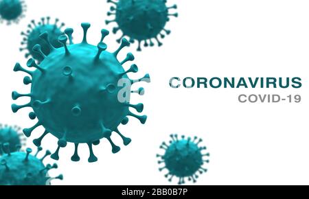 Corona Virus Covid-19 concetto di microbiologia e virologia Foto Stock