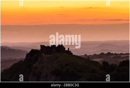 Careg Cennen Castle Foto Stock