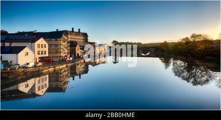 Carmarthen quayside Foto Stock