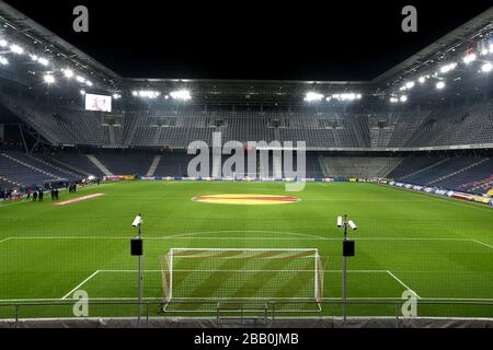 Una vista generale della Red Bull Arena, sede della Red Bull Salzburg Foto Stock