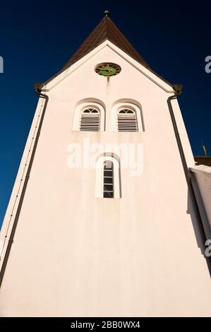 Chiesa di Nebel su Amrum, Germania Foto Stock