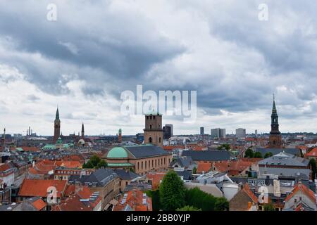 Vista panoramica di Copenhagen, Danimarca, Europa Foto Stock
