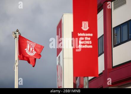 Venti forti allo stadio Bet 365 Foto Stock