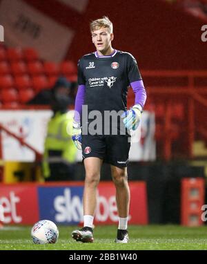 Charlton portiere atletico Ashley Maynard-Brewer Foto Stock