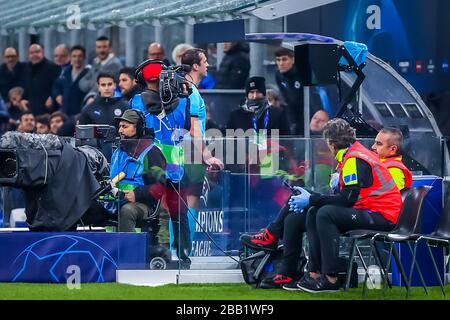 VAR durante la stagione calcistica 2019/20 immagini simboliche - Photo credit Fabrizio Carabelli /LM Foto Stock