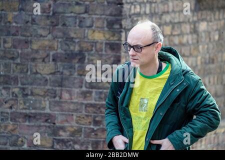 Dominic cummings consigliere speciale del primo ministro, arriva in /Downing Street Foto Stock