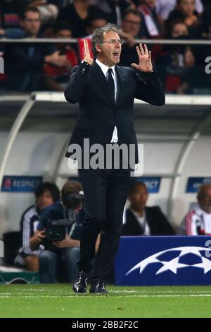 Paris Saint-Germain manager Laurent Blanc Foto Stock