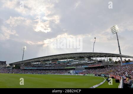 Vista generale del quinto test Investec Ashes tenuto presso il Kia Oval Foto Stock