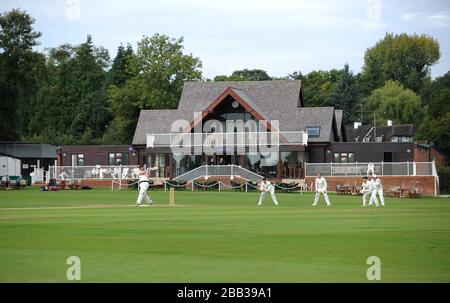 Steven Croft di Lancashire durante la seconda finale del campionato XI al Radlett Cricket Club Foto Stock