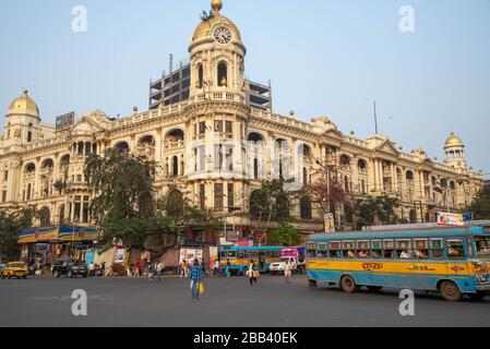 Vista al centro di Calcutta, India Foto Stock