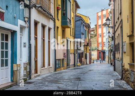 Case di locazione in via Rosario situato nella città vecchia di Gijon nella comunità autonoma delle Asturie in Spagna Foto Stock