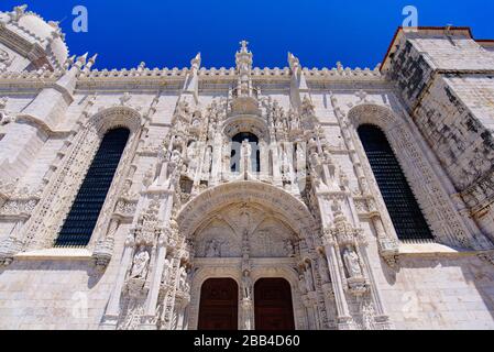 Monastero di Jerónimos (monastero di Hieronymites) a Belém, Lisbona, Portogallo Foto Stock