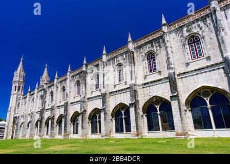 Monastero di Jerónimos (monastero di Hieronymites) a Belém, Lisbona, Portogallo Foto Stock