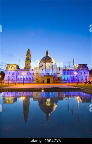 City Hall di Cardiff, Galles, Regno Unito Foto Stock