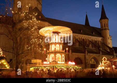 Mercatino di Natale, Bonn, Renania Settentrionale-Vestfalia, Germania, Europa Foto Stock