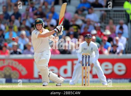 Steve Smith dell'Australia battendo durante i suoi innings di 89 Foto Stock