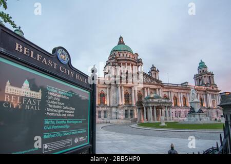 Belfast City Hall, Irlanda del Nord Regno Unito Foto Stock