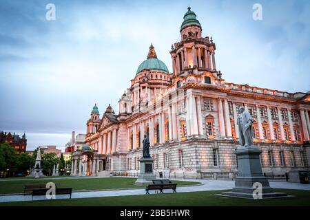 Belfast City Hall, Irlanda del Nord Regno Unito Foto Stock