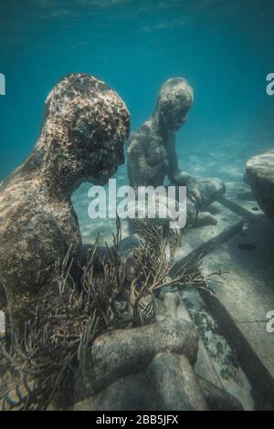 Stato al Cancun Underwater Museum of Art - MUSA Foto Stock