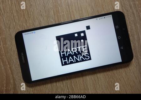 Logo Harte Hanks, Inc. Visualizzato sullo smartphone Foto Stock