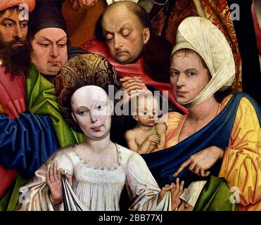 Saint Veronica e un gruppo di Cavalieri 1477 - 1478 Derick Baegert 1440 1515 Wesel Germania tedesca Foto Stock