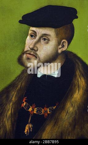 Ritratto dell'imperatore Carlo V 1533 Lucas Cranach il Vecchio (1472-1553) Germania tedesca Foto Stock