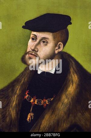 Ritratto dell'imperatore Carlo V 1533 Lucas Cranach il Vecchio (1472-1553) Germania tedesca Foto Stock