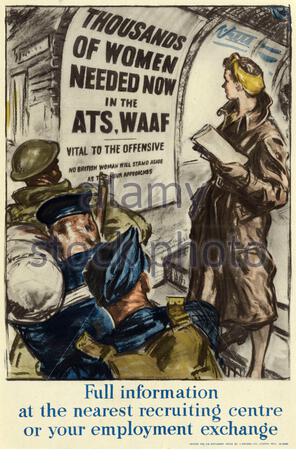 British World War 2 informazioni pubbliche poster di propaganda Foto Stock