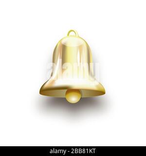 campana singola isolata su sfondo bianco Illustrazione Vettoriale