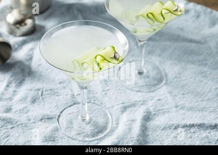 Cocktail di martini con vodka fatto in casa e sake giapponese Foto Stock