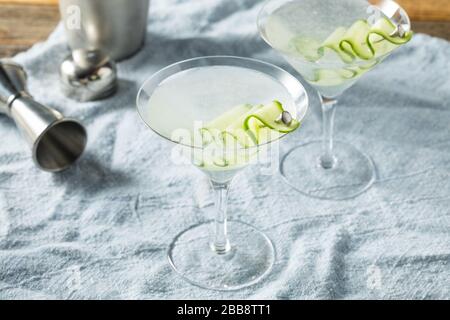 Cocktail di martini con vodka fatto in casa e sake giapponese Foto Stock