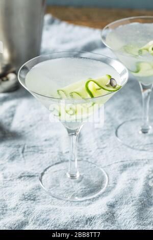 Cocktail di martini con vodka fatto in casa e sake giapponese Foto Stock