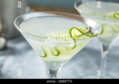 Cocktail di martini con vodka fatto in casa e sake giapponese Foto Stock