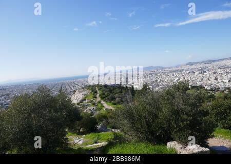 Pynx Hill Atene Foto Stock