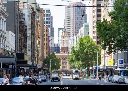 Flinders Street Station, Elizabeth Street, City Central, Melbourne, Victoria, Australia Foto Stock