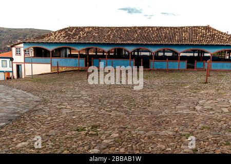 Vecchio mercato comunale nella città storica di Diamantina Foto Stock