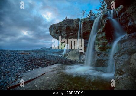 Sandcut Beach, Shirley, Vancouver Island, British Columbia, Canada Foto Stock