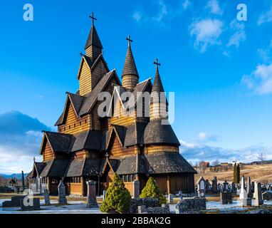 Heddal doga Chiesa in Norvegia Foto Stock