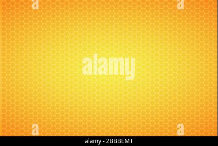 Giallo - vettore di fondo dorato. Sfondo punteggiato che va dall'arancione sui bordi al giallo al centro dello sfondo. Illustrazione Vettoriale