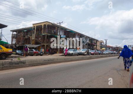 Il virus di Conora AKA COVID19 causa l'arresto di affari e di mercato in Africa Foto Stock