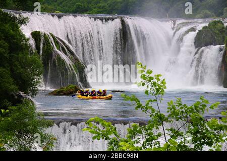 Bosnia, Strbacki Buk, cascate rafters Foto Stock