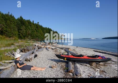 Portland Island, Gulf Islands National Park Reserve, un parco nazionale situato lungo e attorno alle Gulf Islands nella British Columbia, Canada Foto Stock