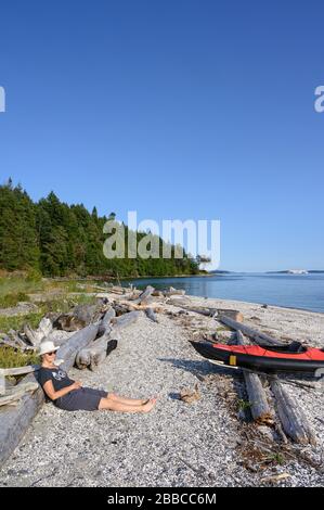 Portland Island, Gulf Islands National Park Reserve, un parco nazionale situato lungo e attorno alle Gulf Islands nella British Columbia, Canada Foto Stock