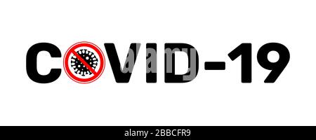 Segno di coronavirus 2019. Vettore COVID-19 semplice illustrazione. EPS 10 Illustrazione Vettoriale