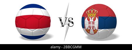 Campionato di calcio - Costa Rica vs Serbia Foto Stock